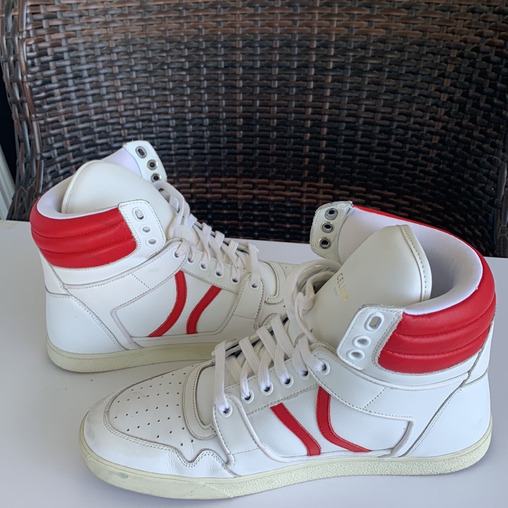 Celine Paris White Mid Leather MU 1119 Sneaker - Picture 10 of 16